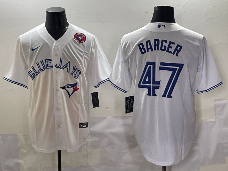 Men 2025 Toronto Blue Jays #47 Barger White Game Nike MLB Jersey style 5->youth mlb jersey->Youth Jersey